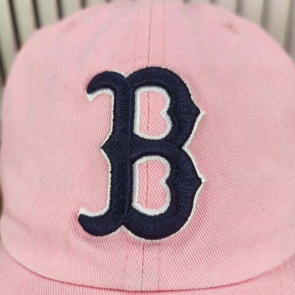 VTG Boston Red Sox Twins Enterprise Strapback Hat Cap Pink Classic MLB Baseball - Picture 3 of 11